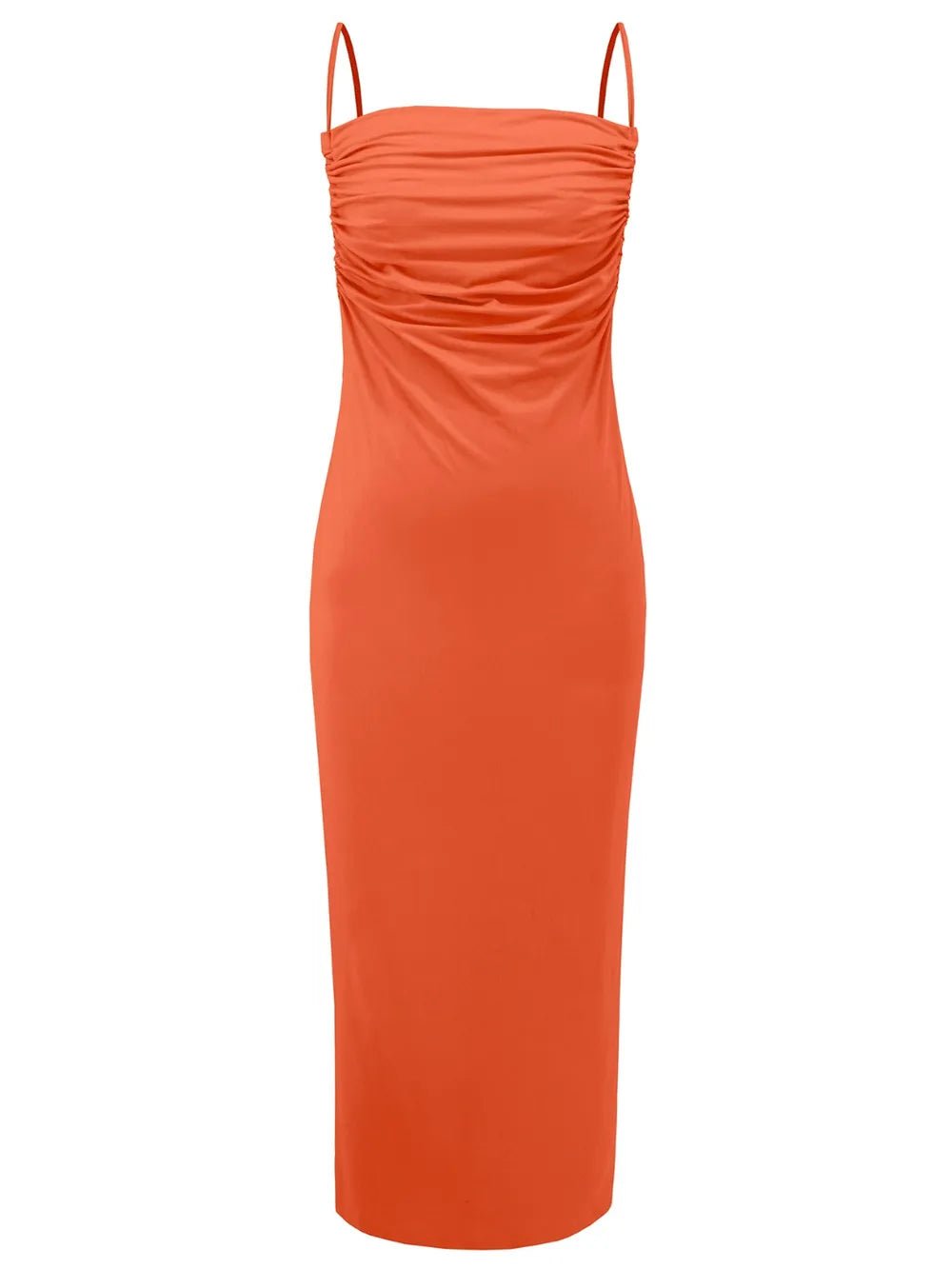 Backless Cowl Neck Sleeveless Cami Dress - Pefli