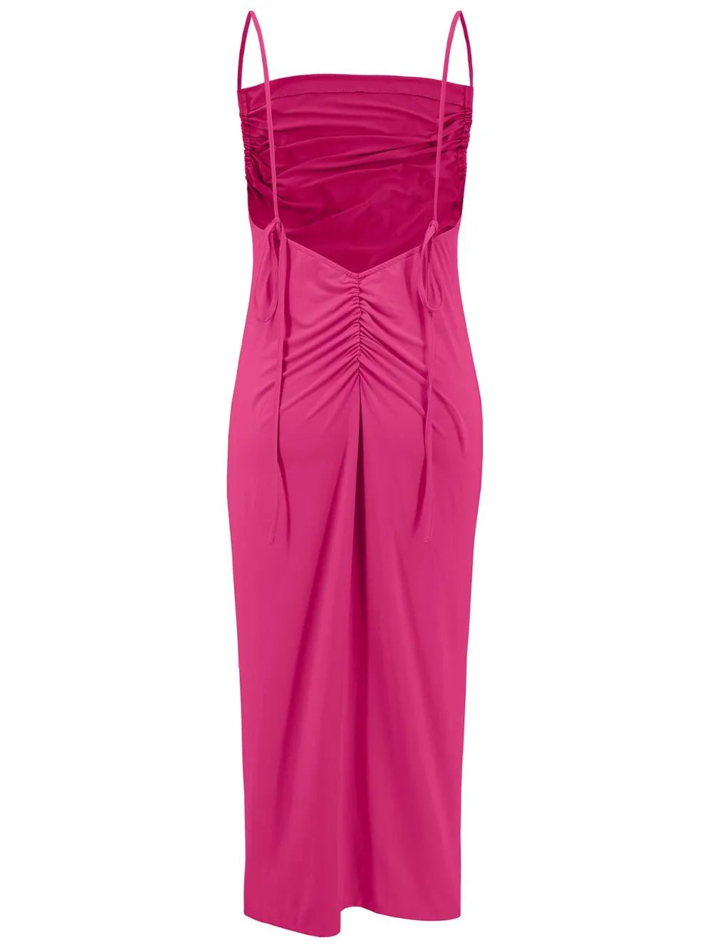 Backless Cowl Neck Sleeveless Cami Dress - Pefli
