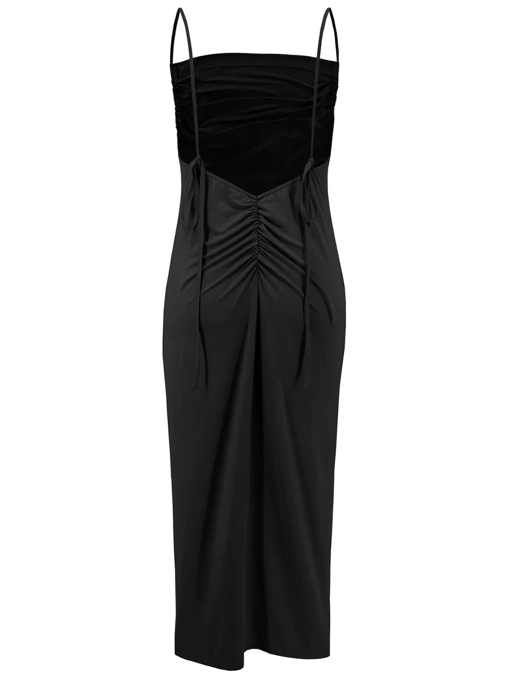 Backless Cowl Neck Sleeveless Cami Dress - Pefli