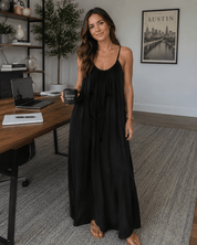 Ladies' Backless Loose Loungewear Tank Dress - Pefli