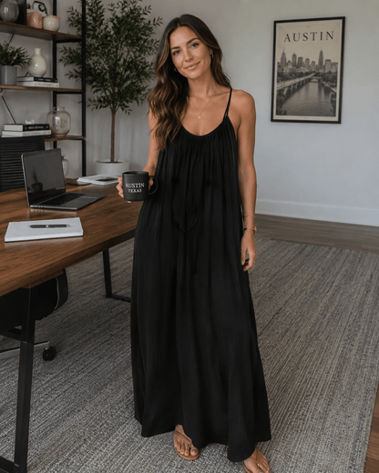 Ladies' Backless Loose Loungewear Tank Dress - Pefli