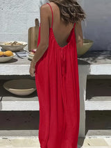 Ladies' Backless Loose Loungewear Tank Dress