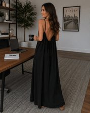 Ladies' Backless Loose Loungewear Tank Dress - Pefli