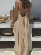 Ladies' Backless Loose Loungewear Tank Dress